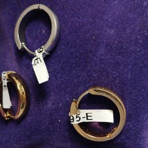 2222338-12.  Unisex YG Bond Stainless Steel Earrings -Your Choice $15.@